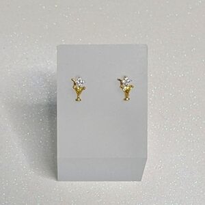 Cocktail 925 sterling silver stud earrings